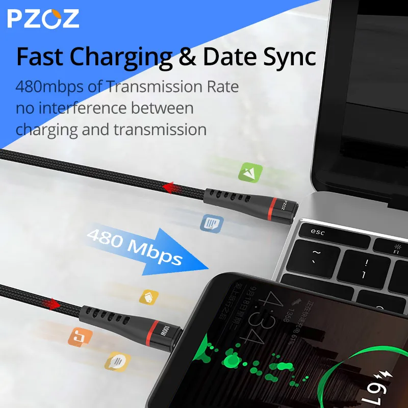 PZOZ 100W USB C na USB typ C kabel szybkie ładowanie 4.0 PD 5A szybkie ładowanie dla MacBook iPad Samsung Xiaomi 60W USBC ładowarka przewód 5 PZOZ 100W USB C na USB typ C kabel szybkie ładowanie 4.0 PD 5A szybkie ładowanie dla MacBook iPad Samsung Xiaomi 60W USBC ładowarka przewód 5