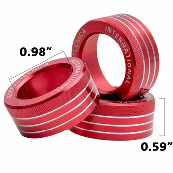 

Decorations Trim Knob Knob Car Vehicle Replacement 3Pcs Control Volume Cover