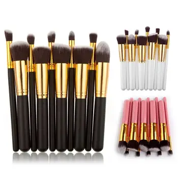 

Profession Makeup 10Pcs Beauty Makeup Brushes Set Cosmetic Foundation Powder Blush Eye Shadow Lip Blend Make Up Brush Tool Kit