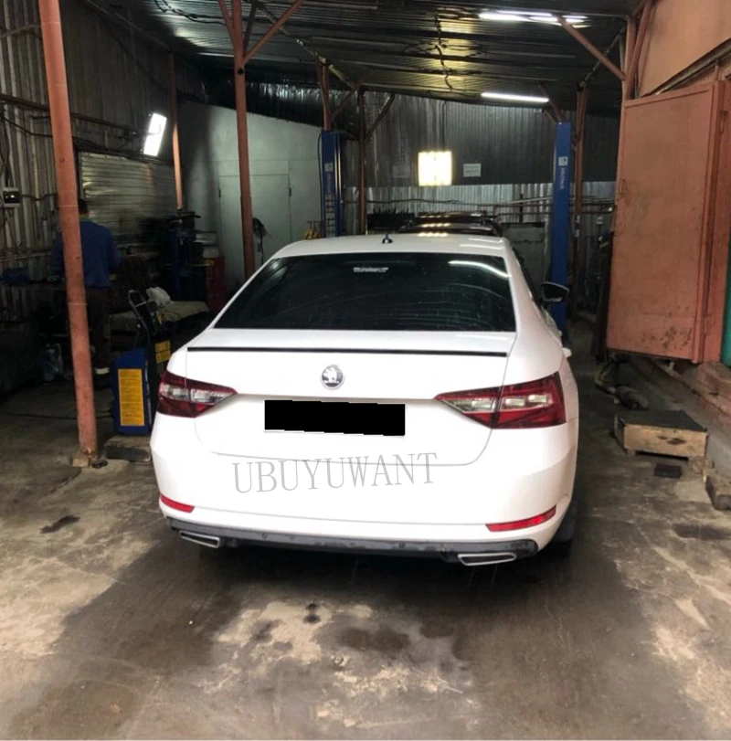 Для Skoda Superb высокое качество грунтовка Цвет Внешний задний спойлер задний багажник загрузки декоративное крыло Автомобиль Стайлинг для Skoda Superb
