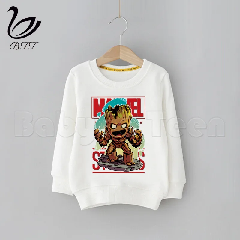 Marvel Avengers Iron Man Captain America Spiderman Print Kids Clothes Baby Cartoon Children Hoodie Sweatshirts Boys Children - Цвет: K