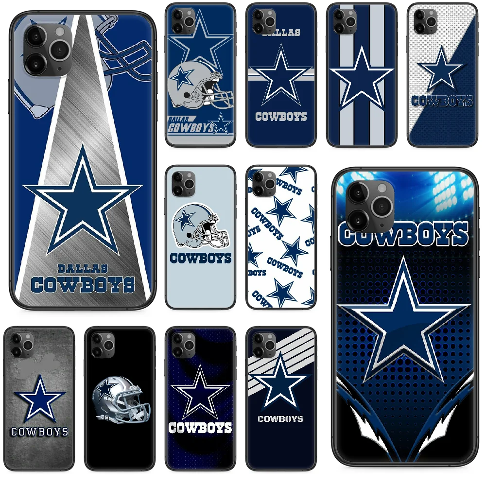 Даллас ковбои чехол для телефона iphone 4 4s 5 5S SE 5C 6 6S 7 8 plus X XS XR 11 PRO MAX 2020 черный coque