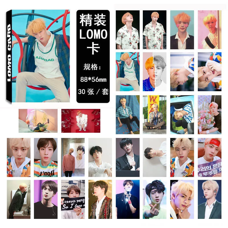 30 шт./компл. KPOP bangtan boys Фотокарта карта SOUL PERSONA одиночный JIN альбом Высокое качество HD фото карта bangtan boys, K-POP - Color: JIN03