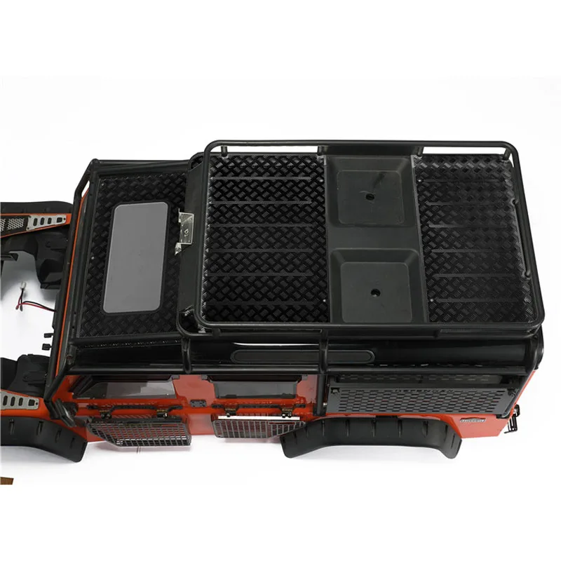 DJ TRAXXAS TRX4 Defender Skylight Anti-Skid T4 Case Skylight Trim Modified Silver Black Optional RC Car Upgrade Accessories