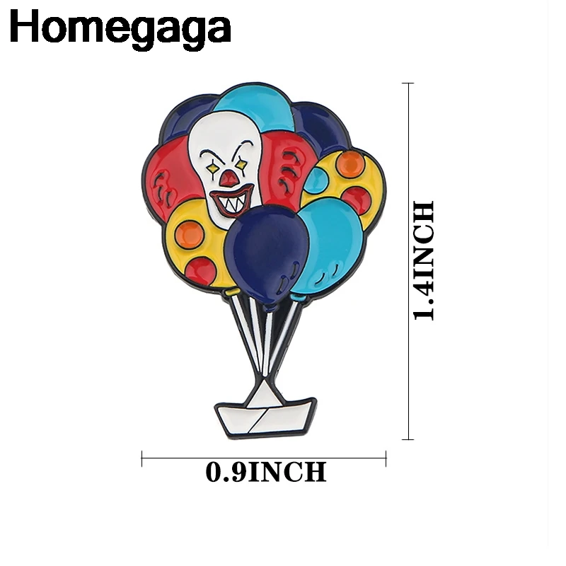 Homegaga Stephen King's IT horror дети цинк галстук значки пункт рубашка сумка Одежда Кепка рюкзак броши для обуви значок D2351