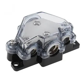 

12V 60A 1 in 3 Ways High Quality Copper Plated Cars Stereo Audio Power Fuse Holder for Car Boat and Other Vehicles Audio