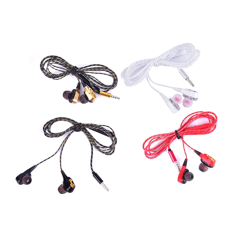 Double Unit Drive In Ear Wired Earphone Stereo Bass Subwoofer Headphone For Phone DJ Mp3 Sport Earphones Headset Earbuds