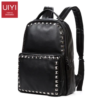 

UIYI men's backpack Korean rivet punk style laptop bag school bag casual camouflage backpack mochilas men bag travel backpack