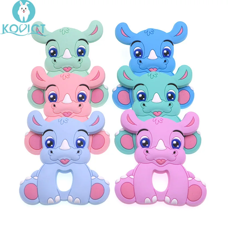 Silicone Baby Rodent Baby-Products Rhinoceros Gift Animal-Shape Chewable Kovict Bpa-Free