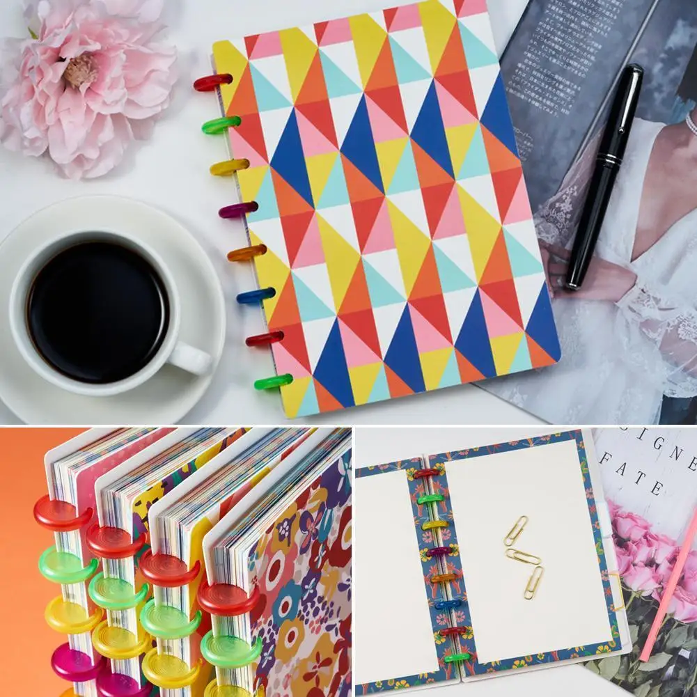 

A5 Mushroom Hole Hand Book Student Diary Loose-leaf Watercolor Bullet Addable Journal Paper Planner Travel Sketchbook Noteb I9U2