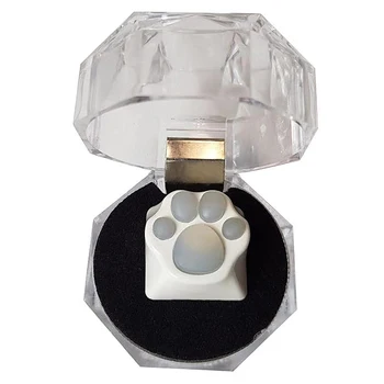 

Cat Claw ESC Keycap PBT + silicone Keycap for Mechanical Keyboard-Transparent&White