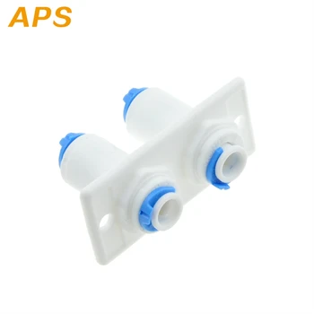 

Plastic Pipe Coupling Reverse Osmosis Aquarium System Double Bulkhead Straight 1/4" OD Hose Quick Fitting Connector RO Water