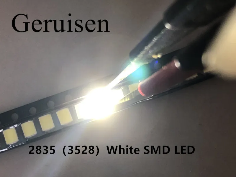 1000 шт. SMD СВЕТОДИОДНЫЙ 2835 белый Чип 0.5W3V 150mA 50-55LM ультра яркий SMT 0 5 Вт поверхностное
