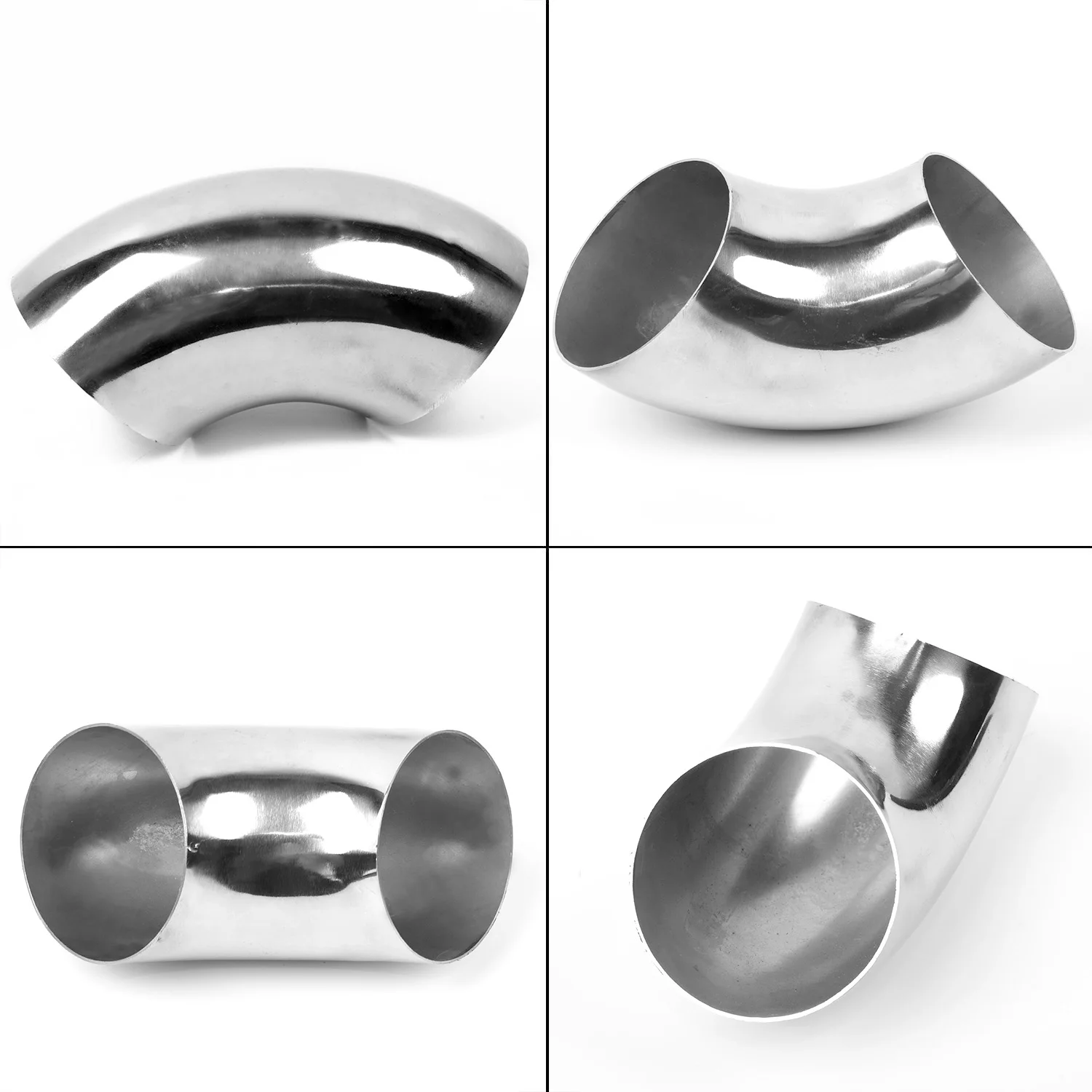 1pc Car Exhaust 2.5" 63mm Pipe Stainless Steel Elbow 90&deg; Exhaust Weld Bend Elbow Pipe Fitting Auto Replacement Parts