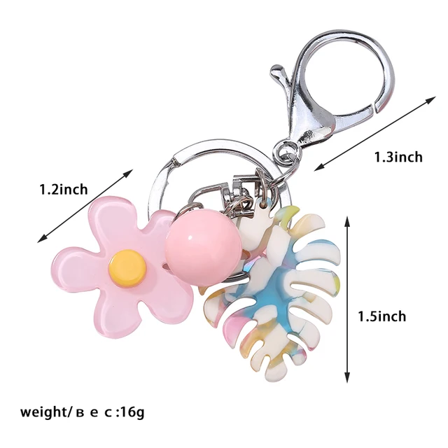 TOOLIN Keychain,Cute keychain,Car key chain,Smile Flower Bag Charms  Accessories for women and girl at  Women's Clothing store