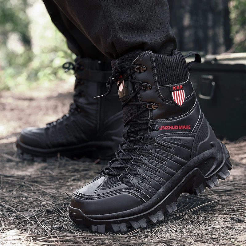 Black Outdoor Men Hiking Shoes High-top Big Size 47 Waterproof Non Slip  Military Boots Men Tactical Boots Army Botas Senderismo - Hiking Shoes -  AliExpress