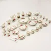Miniature doll house pink Flower Patten Porcelain Coffee Tea Cups Ceramic Tableware Dollhouse Kitchen Accessories 6