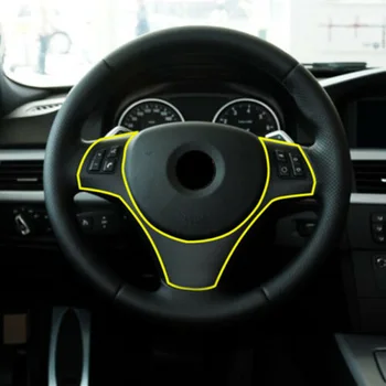 

1 * Auto Steering Wheel Decor Frame Cover Sticker Trim For BMW 3-Series E90 E92 E93 Steering Wheel Frame Trim
