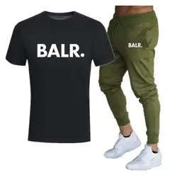 BALR мужские комплекты футболки + штаны комплекты из двух предметов Повседневный Спортивный костюм для мужчин/женщин новые модные купальные
