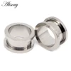 Alisouy 2pcs 1.2-30mm Stainless Steel Ear Tunnels Plugs Gold/Black color Expander Stretcher Ear Gauges Piercing Body Jewelry ► Photo 3/6