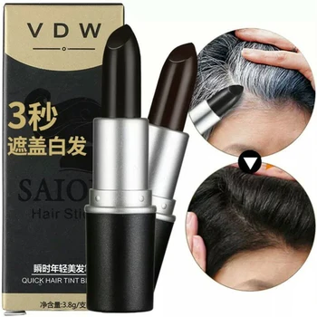 

One-Time Hair dye Instant Gray Root Coverage Hair Color Modify Cream Stick Temporary Cover Up White Hair Colour Dye 3.8g