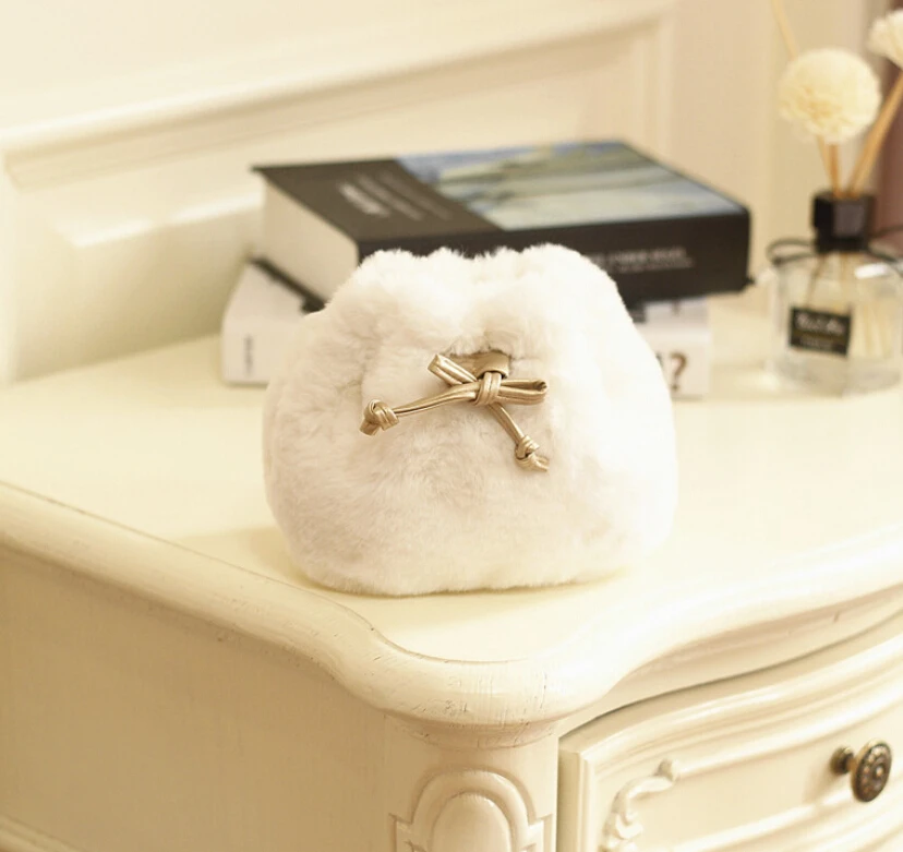 Pure White Новинка, популярные плюшевые кошельки, рюкзак для малышей, детей, мальчиков и девочек, школьный рюкзак, сумка через плечо, однотонный пушистый рюкзак, детский подарок - Цвет: Pure White