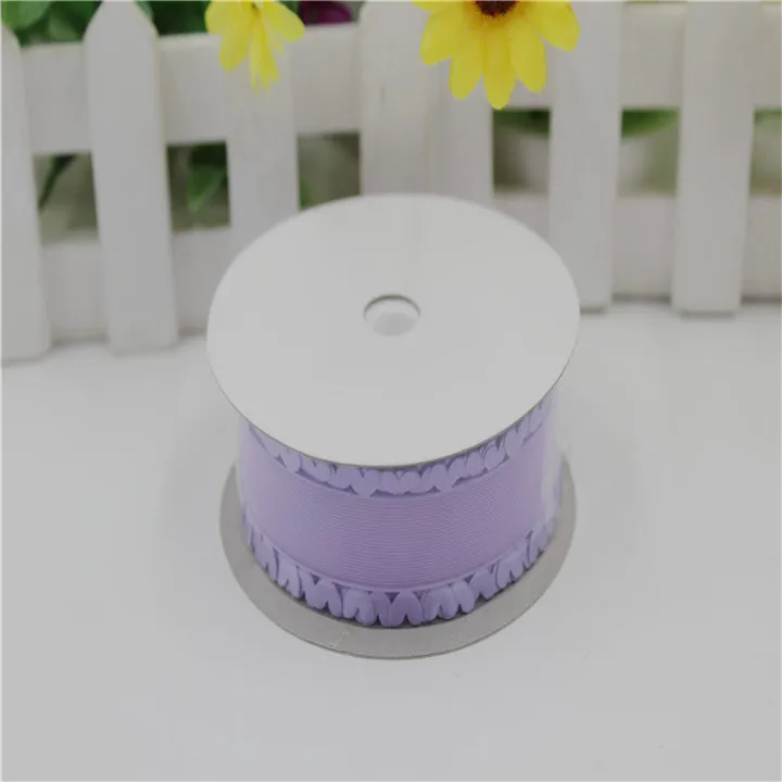 2  20Yard25mm Heart Shaped Lace Snow Yarn Ribbons Handmade DIY Gift Wrap Belt Wedding  Birthday Party Lace Satin Ribbons