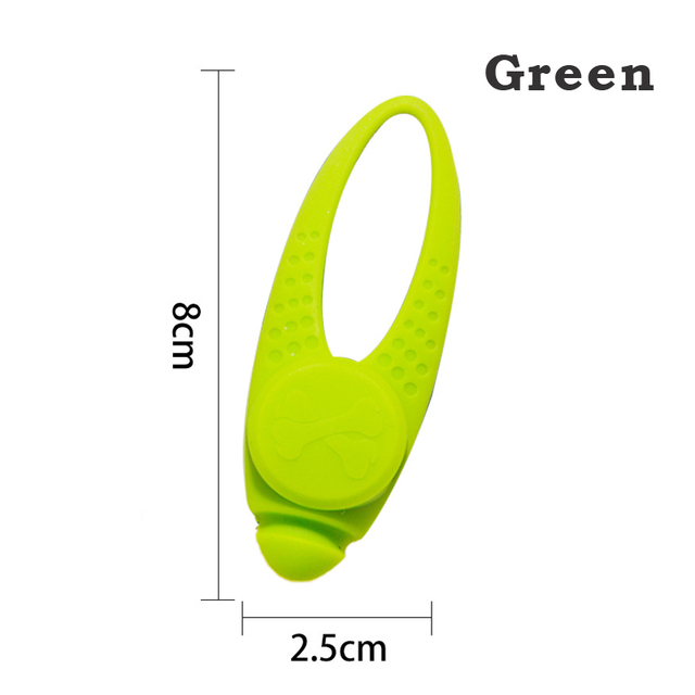 Rubber LED Pet Collar Lights Night Safety Dog Cat Collar Glowing Luminous Pendant