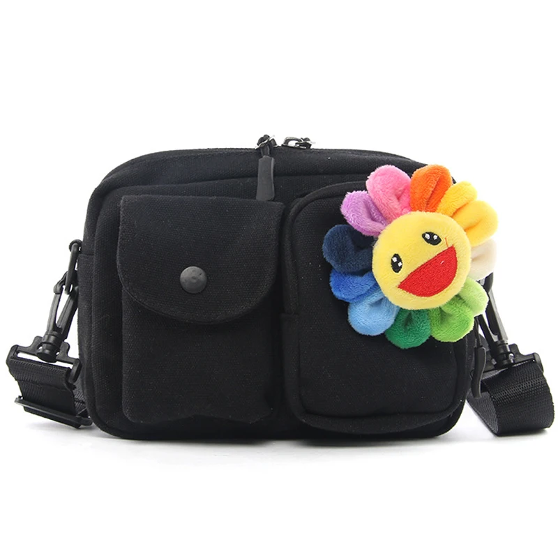 

Wild Cartoon Cute Canvas Small Bag Funny Personality Sesame Street Girl Cute Student Mobile Phone Bag