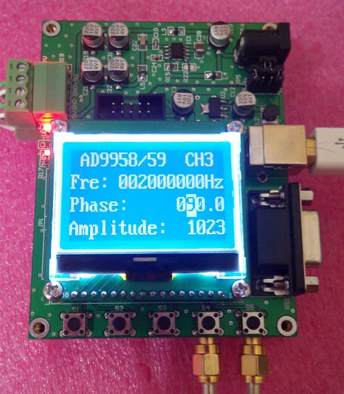 AD9958 AD9959 четырехканальный DDS модуль STM32 источник сигнала обучающий модуль V3