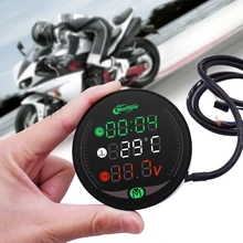 Мотоциклетный измеритель светодиодный дисплей Водонепроницаемый вольтметр Многофункциональный измеритель для Suzuki DL1000 GSF 1200 650 1250 BANDIT GSX 1250 1400