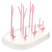 Детская Бутылочка сушилка для ухода за младенцем, держатель для бутылки для кормления малыша хранения Дерево Форма полка для детской комнаты бутылки, кухонные принадлежности