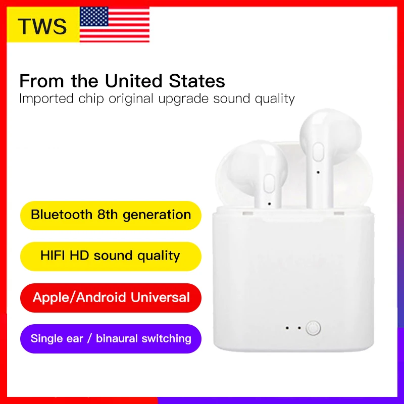 

Wireless Bluetooth Earphones i7s Tws Ture Wireless Earbuds Gaming Mini Wired Earphone Touch Control Cordless For Xiaomi Redmi