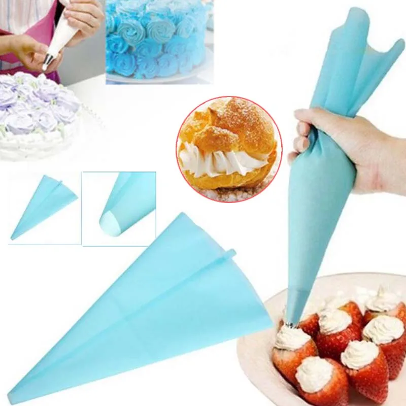 Silicone Reusable Icing Piping Cream Pastry Bag DIY Cake Decorating Supply Tools