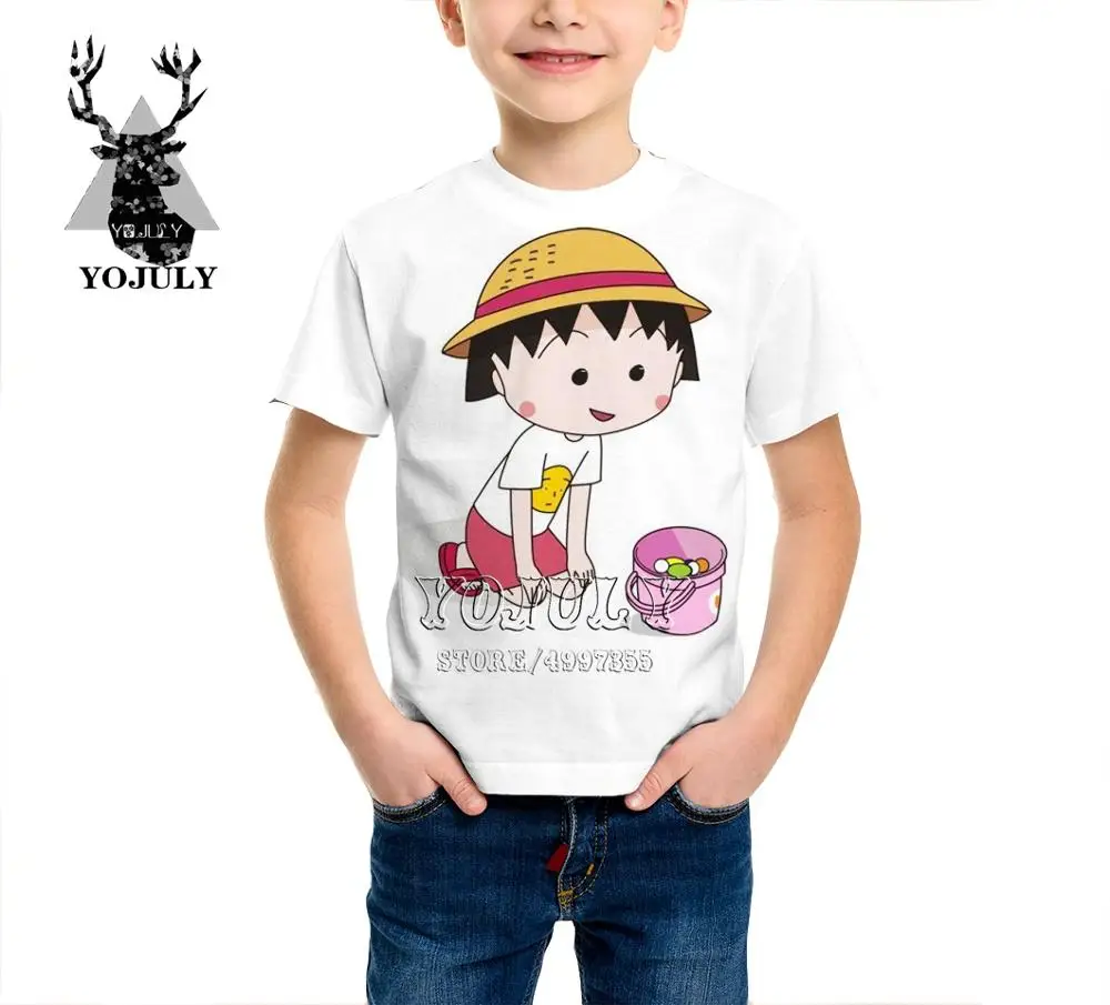 21 YOJULY Chibi Maruko/детская одежда с 3D-принтом для маленьких мальчиков и девочек, детская футболка Лидер продаж, модная одежда для отдыха с круглым вырезом, A461 - Цвет: 21