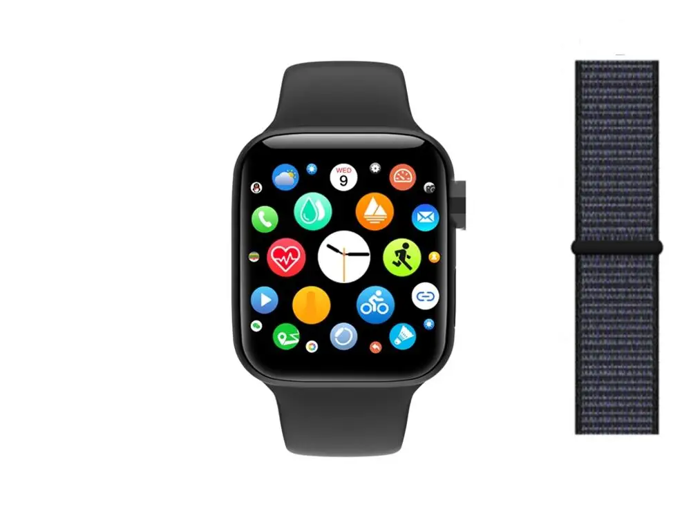 black and grey strap Bluetooth 4,0 W68 смарт-браслет 1,5" ips полный сенсорный экран для сердечного ритма телефон умные часы будильник Совместимость для Ios Android часы - Цвет: black and grey strap