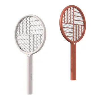 

Electric Large Bug Zapper Racket Mosquito Killer Foldable USB Rechargeable LED Light Fruit Fly Swatter Zap