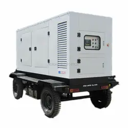 High quality weifang Ricardo 40kw/50kva  soundproof silent moble diesel generator with brushless alternator and base fuel tank