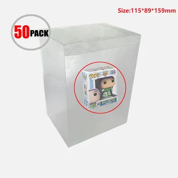 

Ruitroliker 50pcs Protector Case Clear Dust Cover Sleeve Pack protective shell Game Storage Collection Box for Funko pop