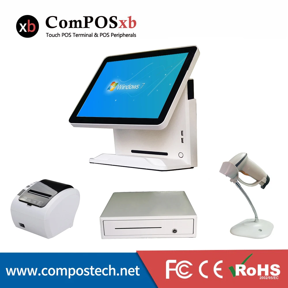 Композитный сенсорный pos программное обеспечение кассовый аппарат 15 дюймов
