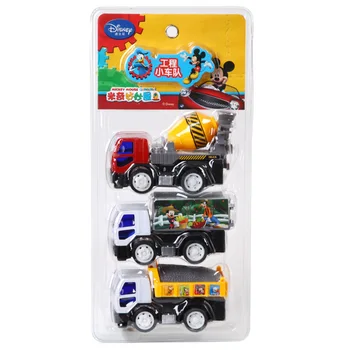 

Original Disney Children's Toy Car Set Boy Construction Truck Friction Crane Gift Excavator Truck Mixer