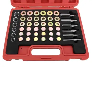 

New 114PCS Car Oil Pan Thread Repair Kit Gearbox Drain Plug Washer Seal Tool Set