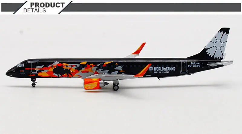 1/400 белорусский Airline ERJ-190LR EW-400 из сплава пассажирский летательный аппарат металлический Весы Модель самолета игрушка изысканный подарок украшение дома