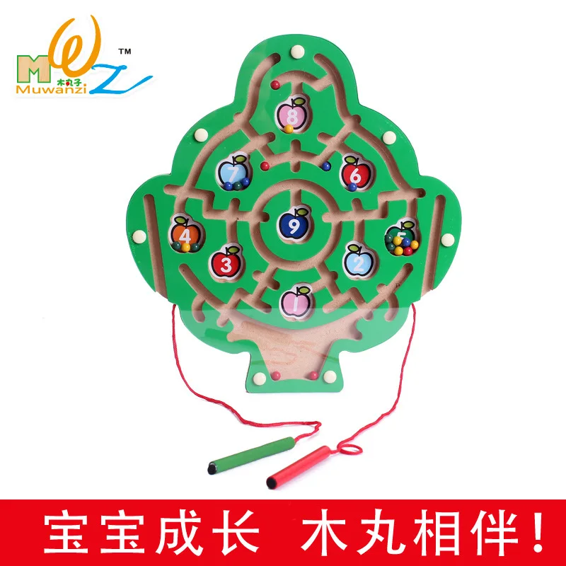

MWZ Children'S Educational Tree Magnetic Pen Wielding Maze ENLIGHTEN Education Hand-Eye Coordination Tabletop Game