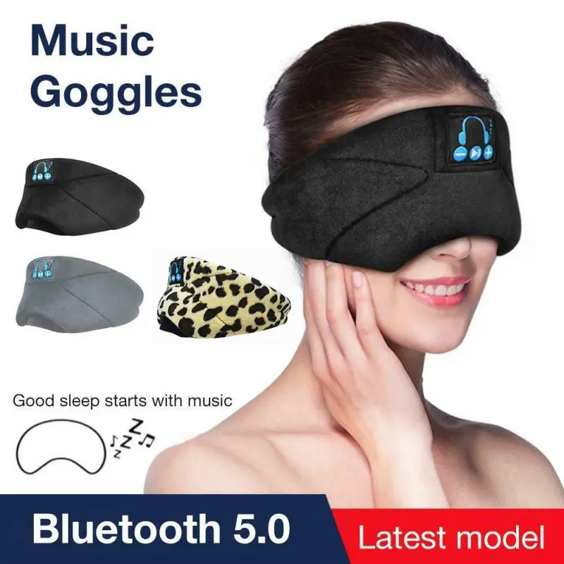 Detach Washable Bluetooth 5.0 Eye Mask Sleeping Music Eye Bands With Mic Wireless Headphones Handsfree Eyes Cover Shades