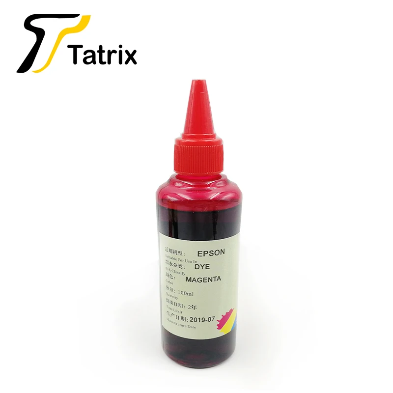 Татрикс 6X100 мл заправка чернил для картриджей Epson, краситель чернил фоточернила для струйный принтер Epson - Цвет: Magenta