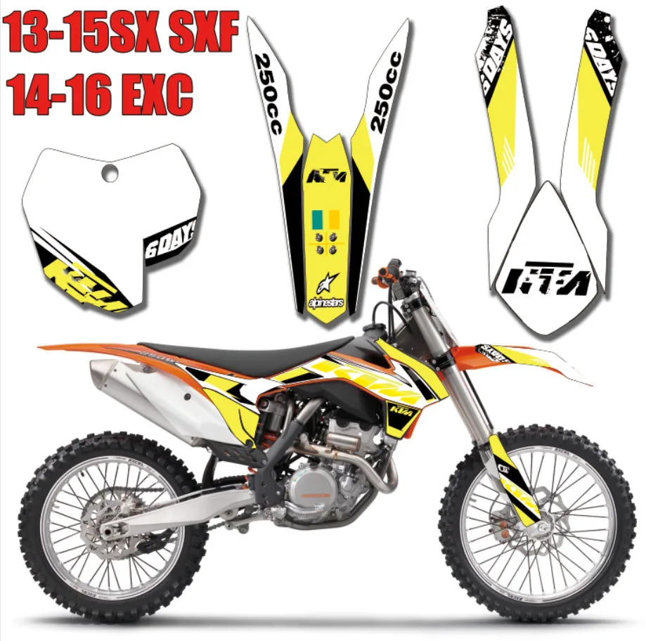 Мотоциклетная команда Графический и Фоны Наклейка Стикер Наборы для KTM EXC excf XCW SX SXF XC XCF 2013