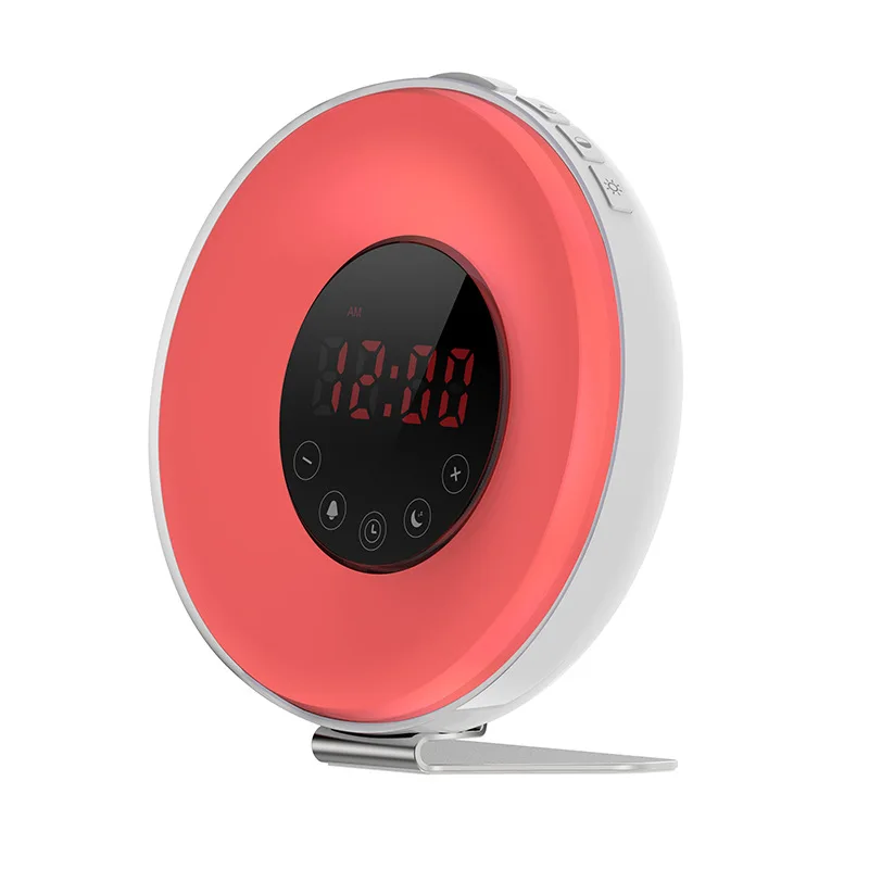 Новинка года; стильное платье Smart будильника Wake-up Light(будильник) светодиодный сенсорный shi zhong Дэн с FM радио моделирование восход солнца и заходу солнца