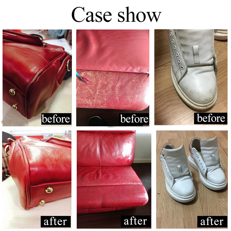 Source White Leather Change Color Liquid Leather Shoe Bag Clothing