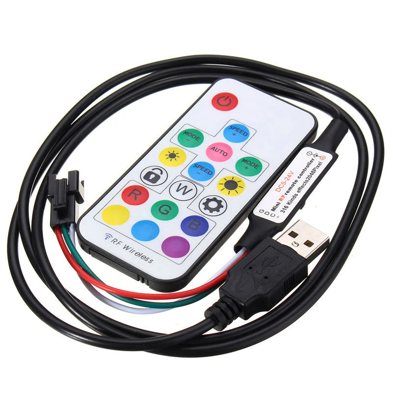 14 ключей 17 KeysMini USB IR RF пульт дистанционного управления для WS2811 WS2812B светодиодный светильник DC5-24V пульт дистанционного управления